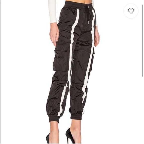 Danielle Guizio Small Striped Track
Pants Joggers Nylon Black White size xs - Picture 5 of 10